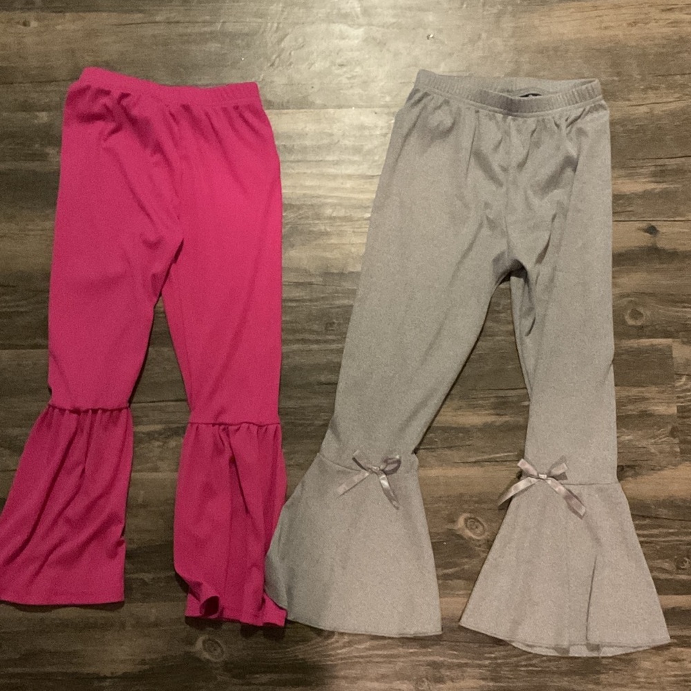 SHEIN Kids Flared Pants - Pink and Gray